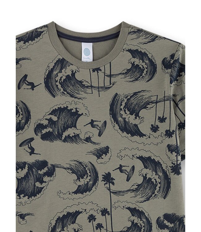 Sanetta Jungen-Schlafanzug kurz Wellen