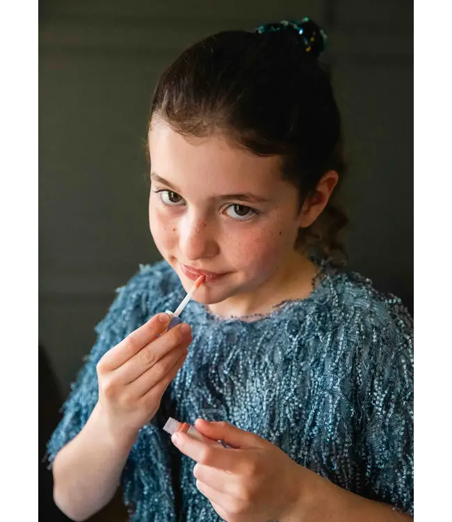 Namaki Glitzer-Kosmetiktasche für Kinder Blauer Fuchs