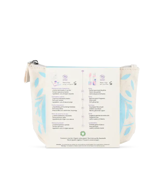 Namaki Glitzer-Kosmetiktasche für Kinder Blauer Fuchs