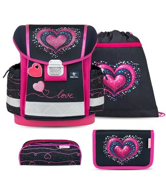 Belmil CLASSY Schulrucksack-Set Dark Pinky