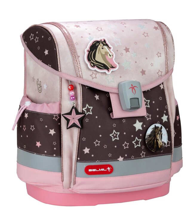 Belmil CLASSY Plus Schulrucksack-Set Champion Horses