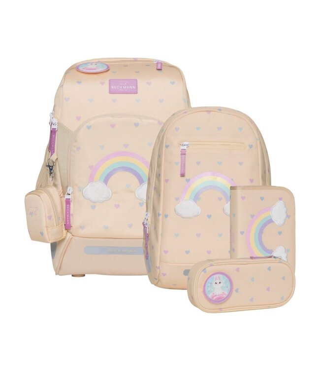 Beckmann Schulrucksack Active Air FLX 6-teiliges Set, Yellow Heart