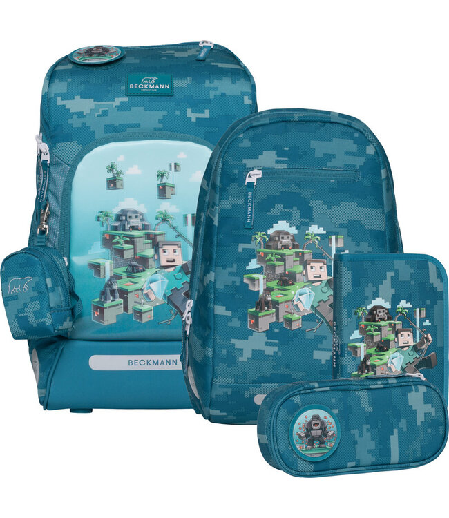 Beckmann Schulrucksack Active Air FLX 6-teiliges Set, Jungle Game