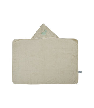 Sterntaler Kapuzenbadetuch Dino Rexi in beige, 100x70cm