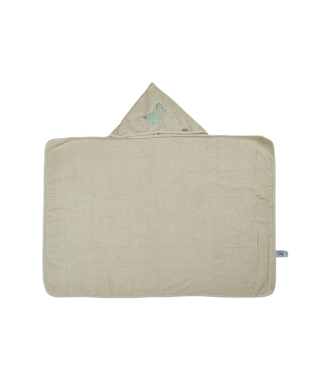 Sterntaler Kapuzenbadetuch Dino Rexi in beige, 100x70cm