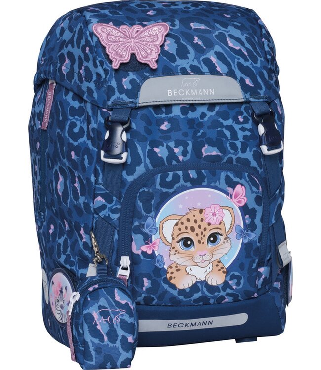 Beckmann Schulrucksack Classic 6-teiliges Set, Cheeta