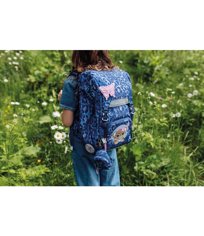 Beckmann Schulrucksack Classic 6-teiliges Set, Cheeta