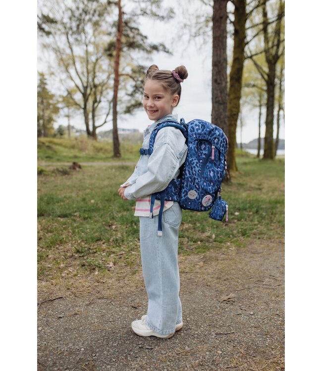 Beckmann Schulrucksack Classic 6-teiliges Set, Cheeta