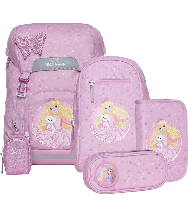 Beckmann Schulrucksack Classic 6-teiliges Set, Rosie