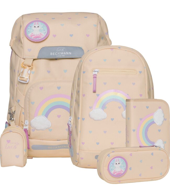 Beckmann Schulrucksack Classic  6-teiliges Set Yellow Heart