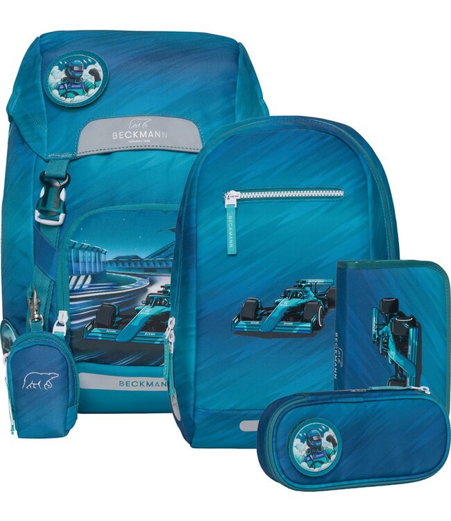 Beckmann Schulrucksack Classic  6-teiliges Set Racing