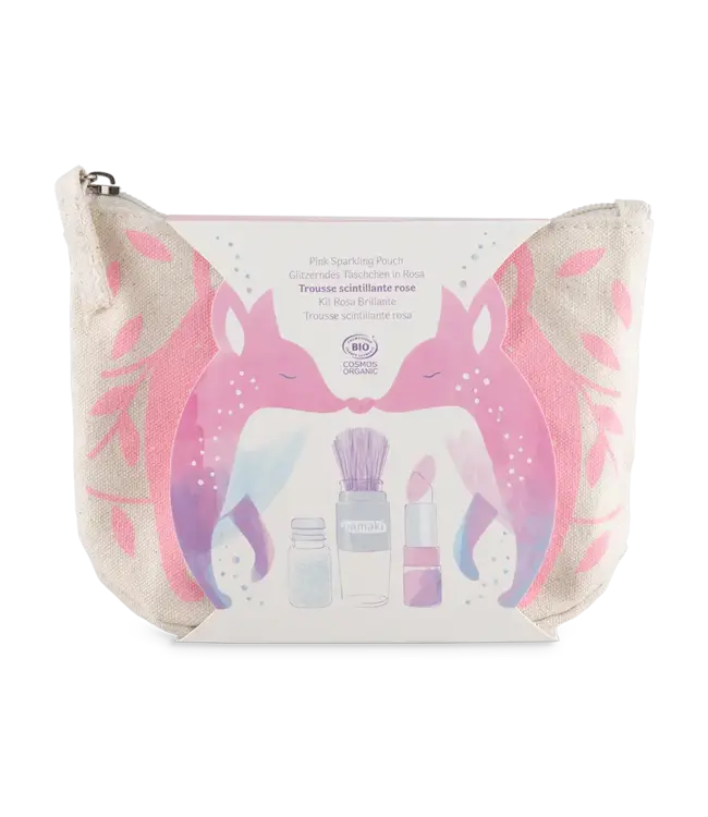 Namaki Glitzer-Kosmetiktasche für Kinder Rosa Fuchs