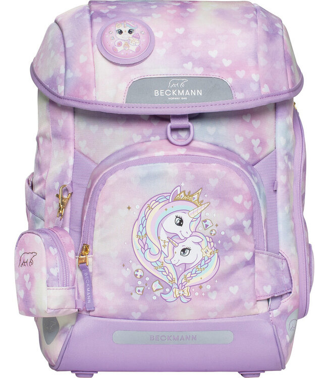 Beckmann Schulrucksack Plus Air 6-teiliges Set, Unicorn Princess Purple