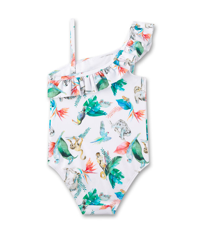 Sanetta Mädchen Badeanzug Dschungel-Allover