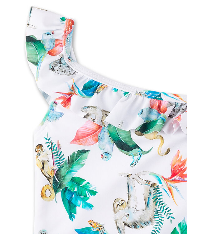 Sanetta Mädchen Badeanzug Dschungel-Allover