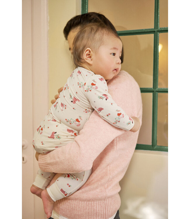 CeLaVi Bambus Strampler langarm Powder Pink