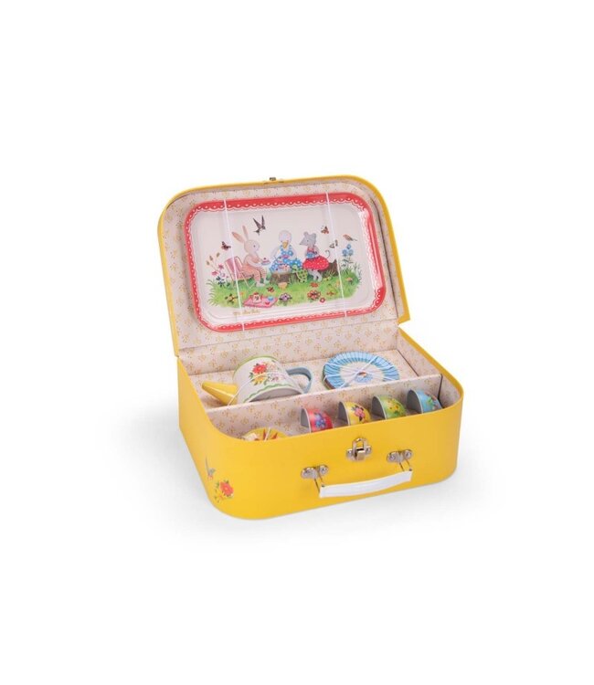 Moulin Roty Teeservice im Koffer metall