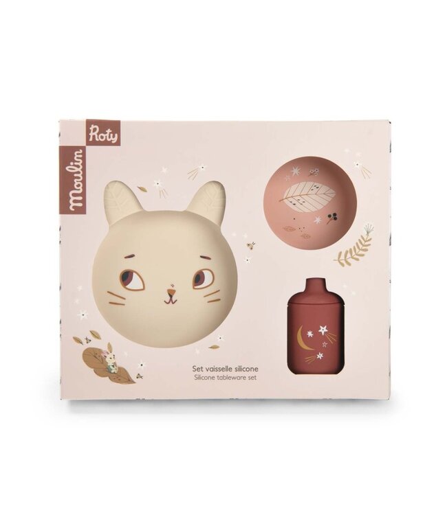 Moulin Roty Geschirrset Silikon - Après la pluie