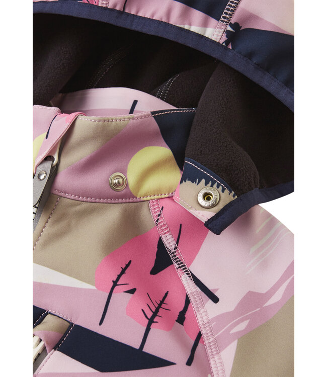 Reima Kinder Softshell Jacke Vantti Grey Pink