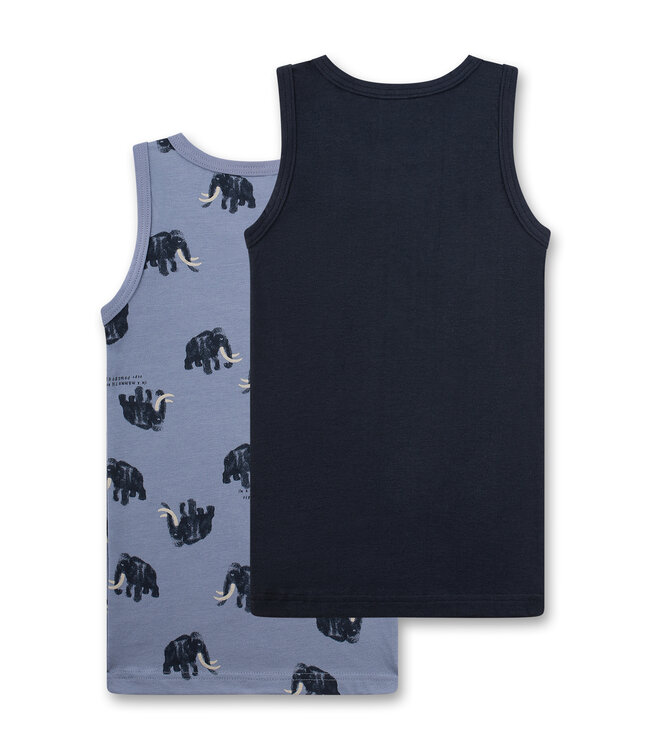 Sanetta Jungen-Unterhemd (Doppelpack) Mammut