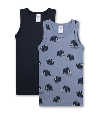 Sanetta Jungen-Unterhemd (Doppelpack) Mammut