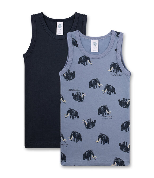 Sanetta Jungen-Unterhemd (Doppelpack) Mammut