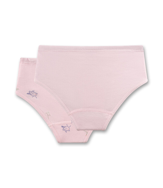 Sanetta Mädchen-Slips (Doppelpack) rosa Vögel