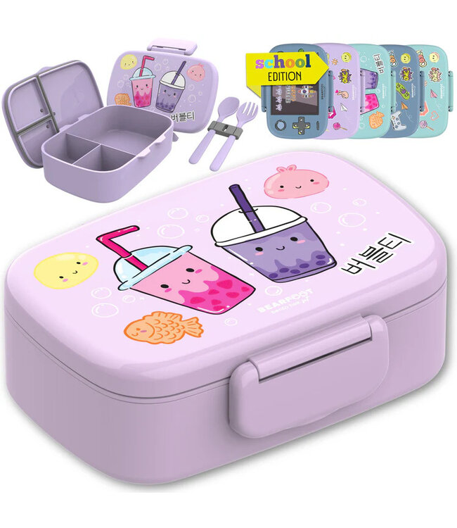 Bearfoot Brotdose Set BubbleTea lila