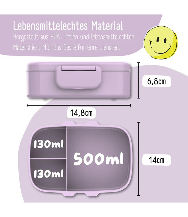 Bearfoot Brotdose Set BubbleTea lila