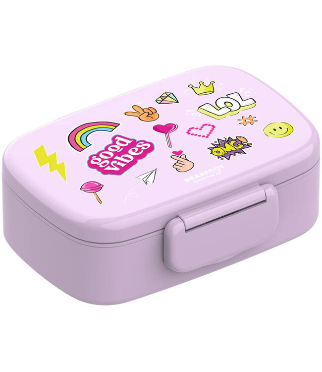 Bearfoot Brotdose Set Sticker lila