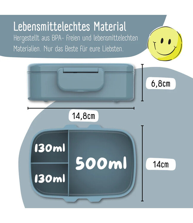 Bearfoot Brotdose Set Sticker blau