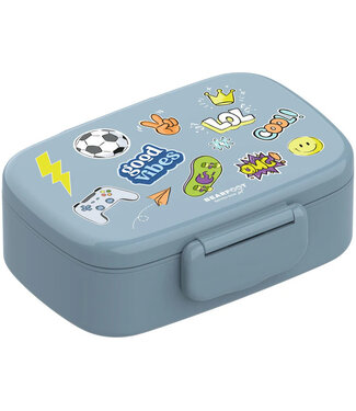 Bearfoot Brotdose Set Sticker blau