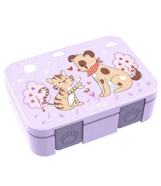 Bearfoot Brotdose Bento box COMPACT Hund & Katze lila