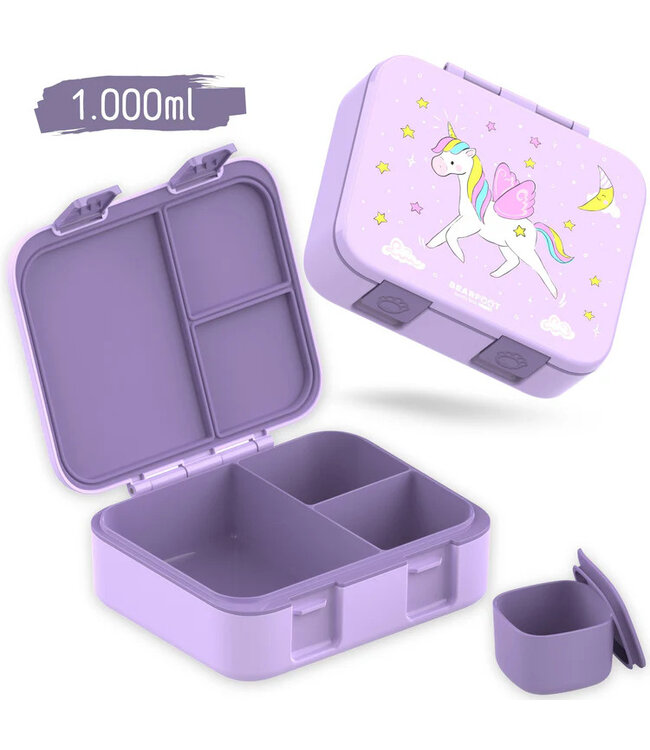 Bearfoot Brotdose Bento box COMPACT Einhorn lila