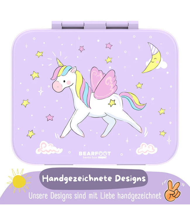 Bearfoot Brotdose Bento box COMPACT Einhorn lila