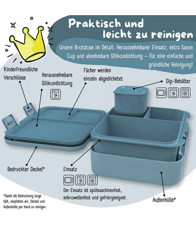 Bearfoot Brotdose Bento box COMPACT Bagger blau