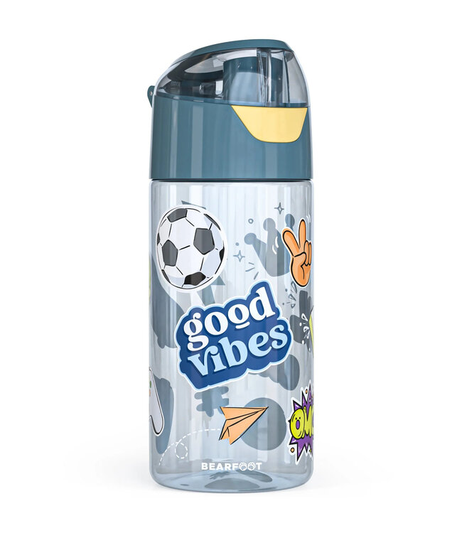 Bearfoot Trinkflasche Sticker blau