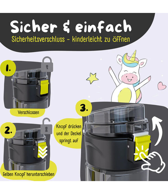 Bearfoot Trinkflasche Logo-schwarz 500 ml