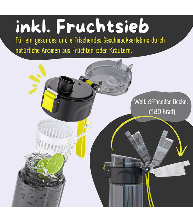 Bearfoot Trinkflasche Logo-schwarz 500 ml