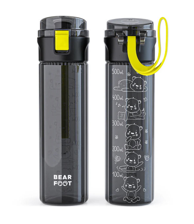Bearfoot Trinkflasche Logo-schwarz 500 ml