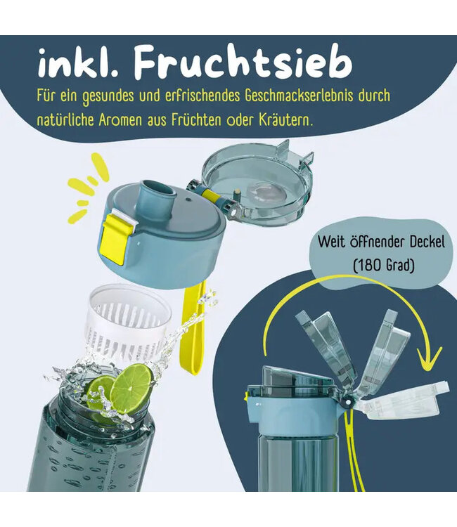 Bearfoot Trinkflasche Traktor-blau 500 ml