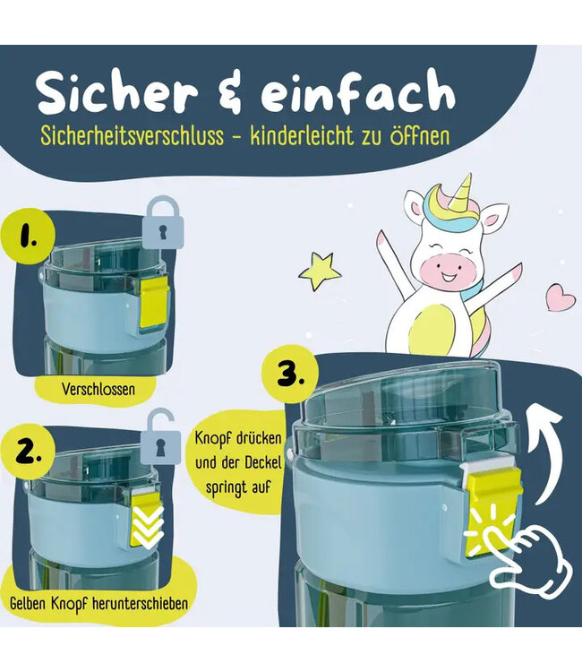 Bearfoot Trinkflasche Traktor-blau 500 ml