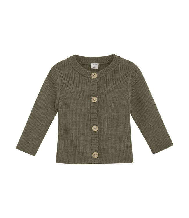 CeLaVi Woll Strickjacke Dusky Green