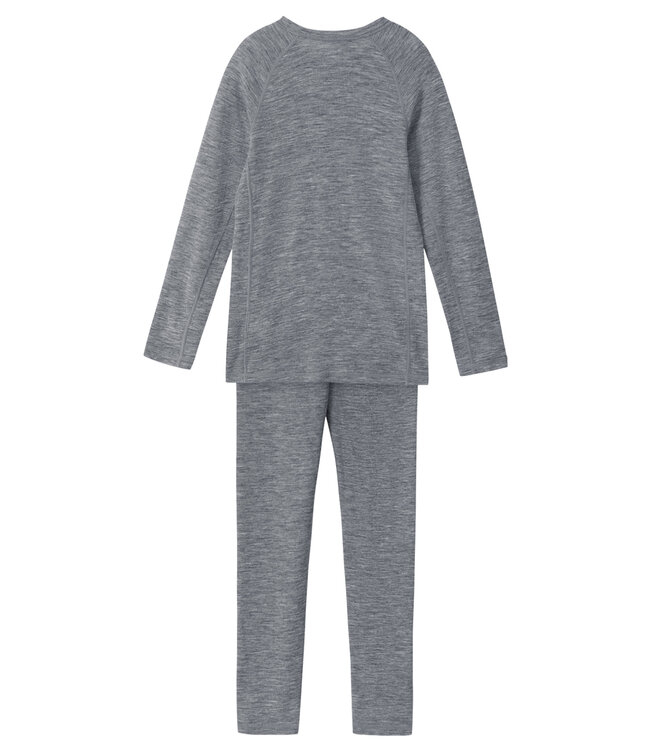 Reima Wolle Kinder Unterwäsche Set Kinsei Melange grey