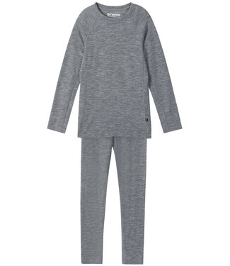 Reima Wolle Kinder Unterwäsche Set Kinsei Melange grey