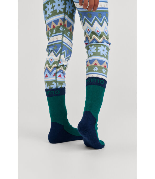 Reima Kinder Ski Socken Villalla Deeper Green