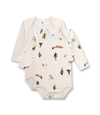 Sanetta Baby Body 2er Pack langarm Fuchs