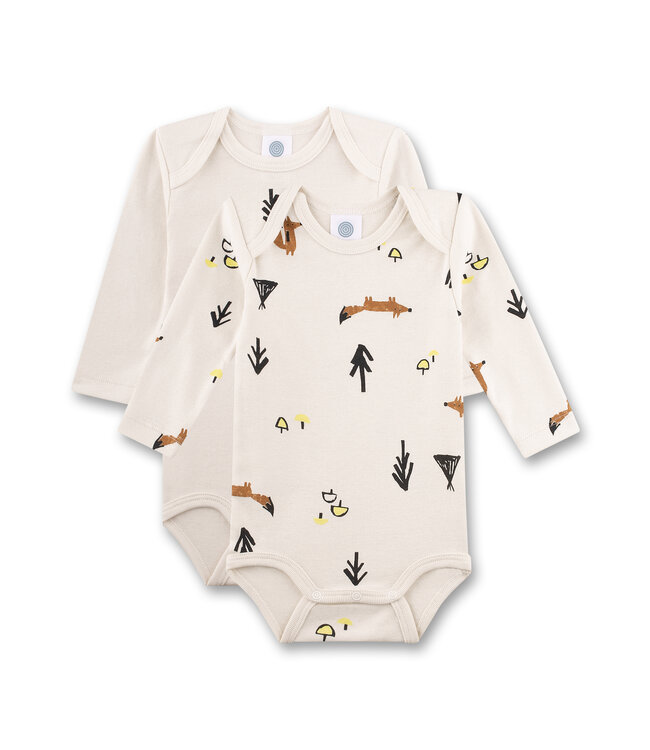 Sanetta Baby Body 2er Pack langarm Fuchs