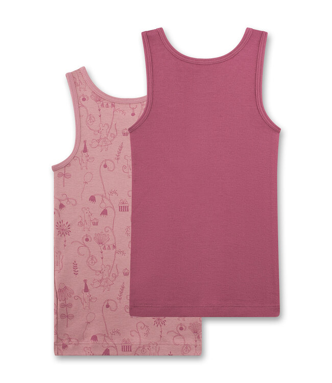 Sanetta Mädchen-Unterhemd (Doppelpack) Mäuse