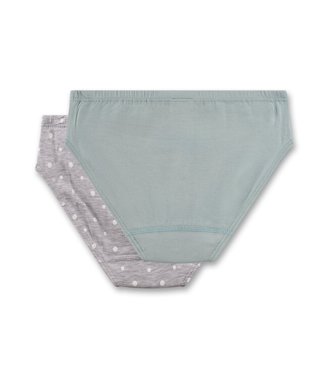 Sanetta Mädchen-Slip (Doppelpack) grau/blau